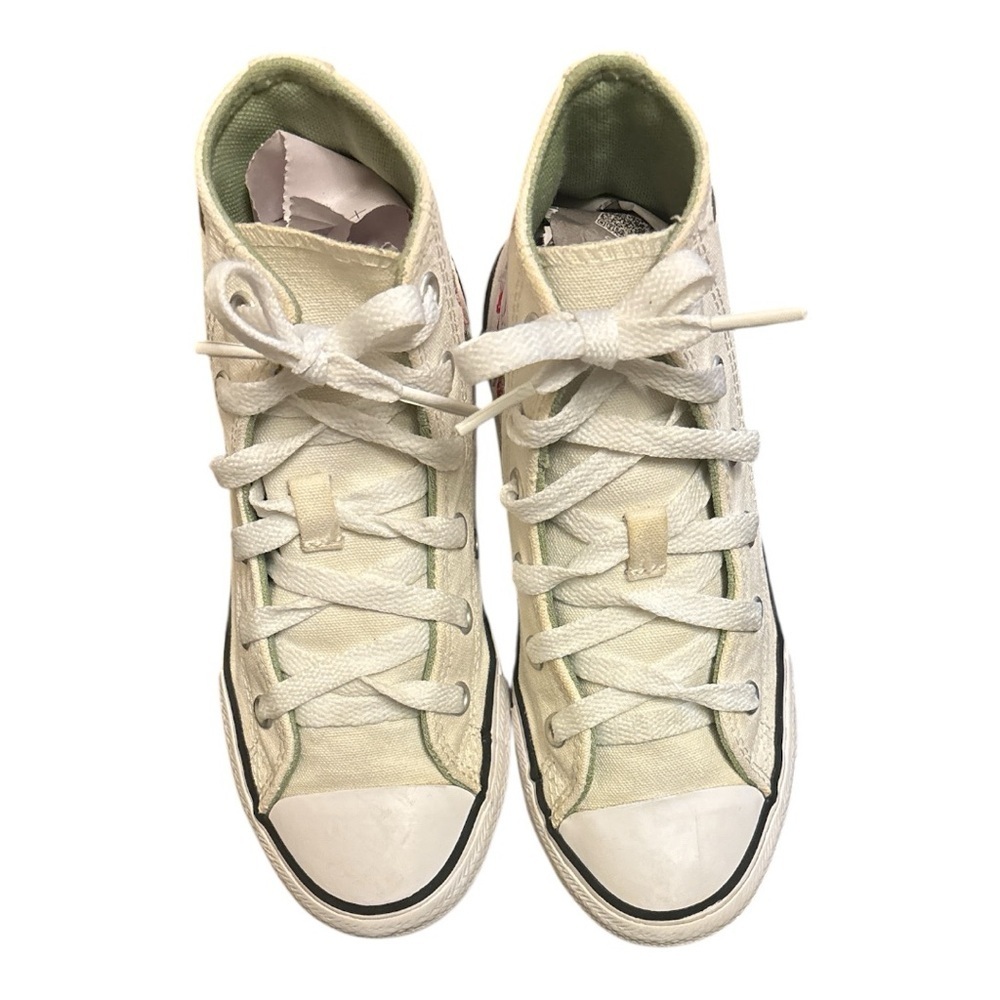 Converse All Star Girl’s High-Top Canvas Sneakers - Cream